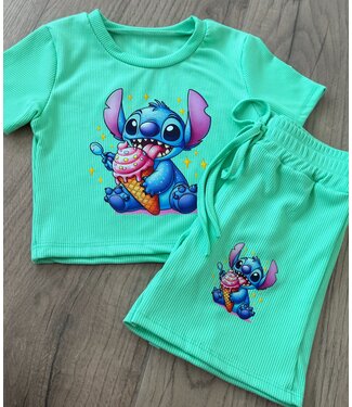 Stitch 2-delige set - Mint