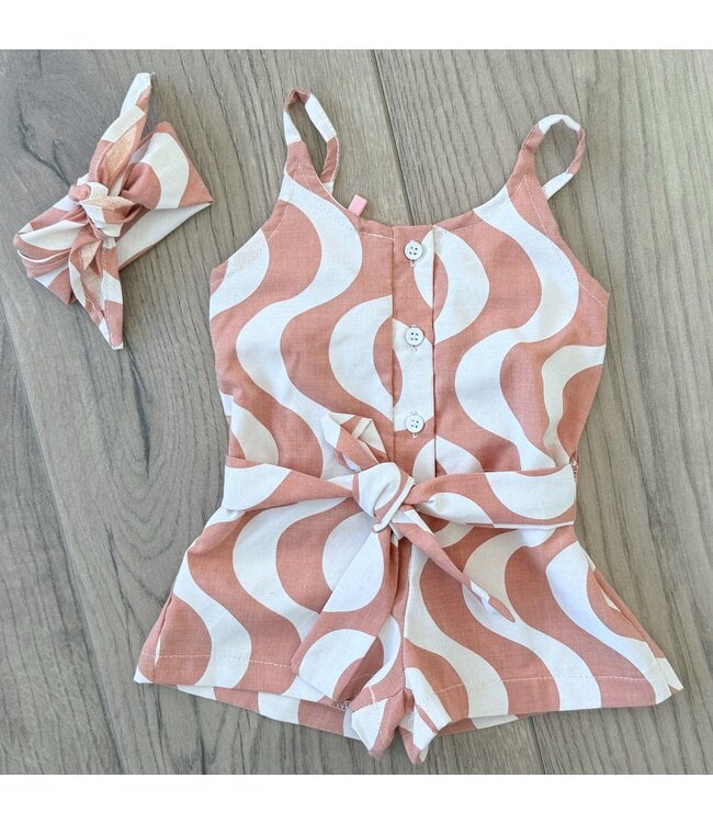 Fallin’ jumpsuit met haarband - Terracotta