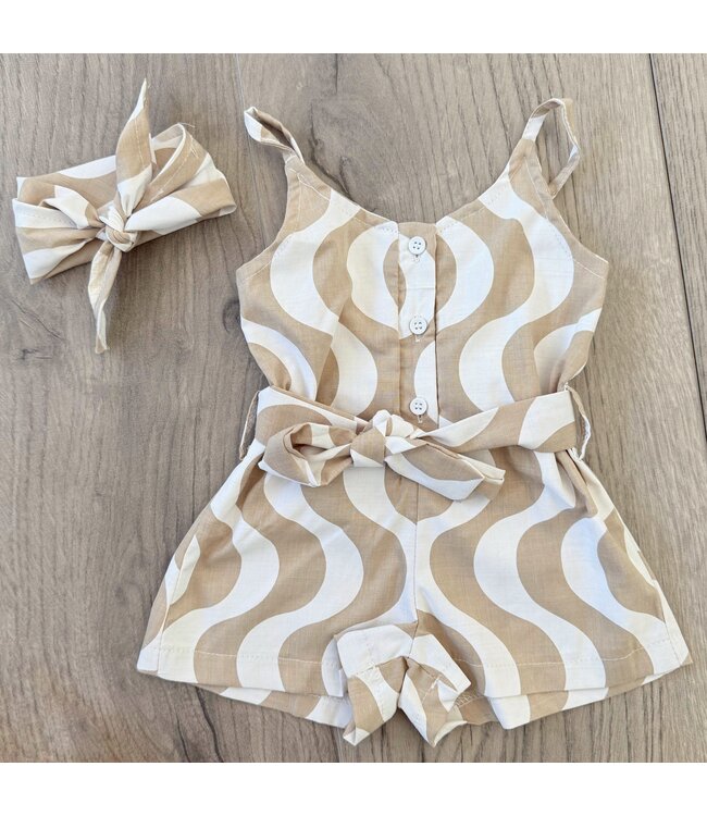 Fallin’ jumpsuit met haarband - Beige