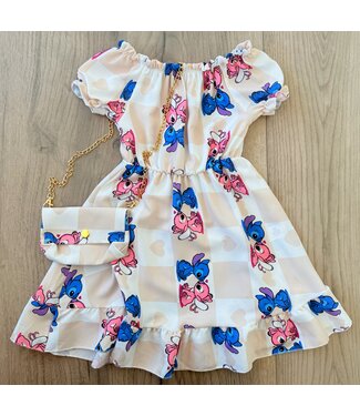 Stitch jurkje met tasje - Beige