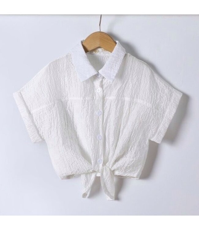Geknoopte Blouse - Wit