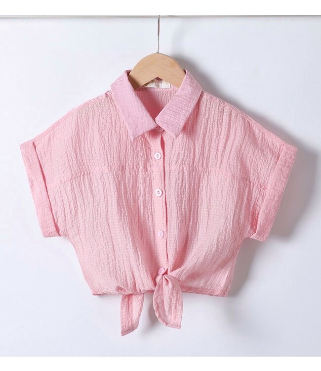 Geknoopte Blouse - Roze