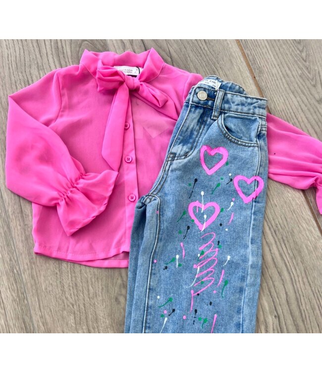 Bow Blouse - Fuschia
