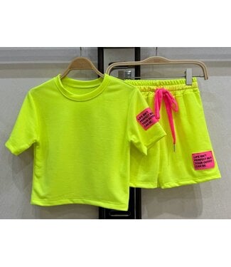 Short Set  - Neon Geel (Verzenddatum 16 juni)