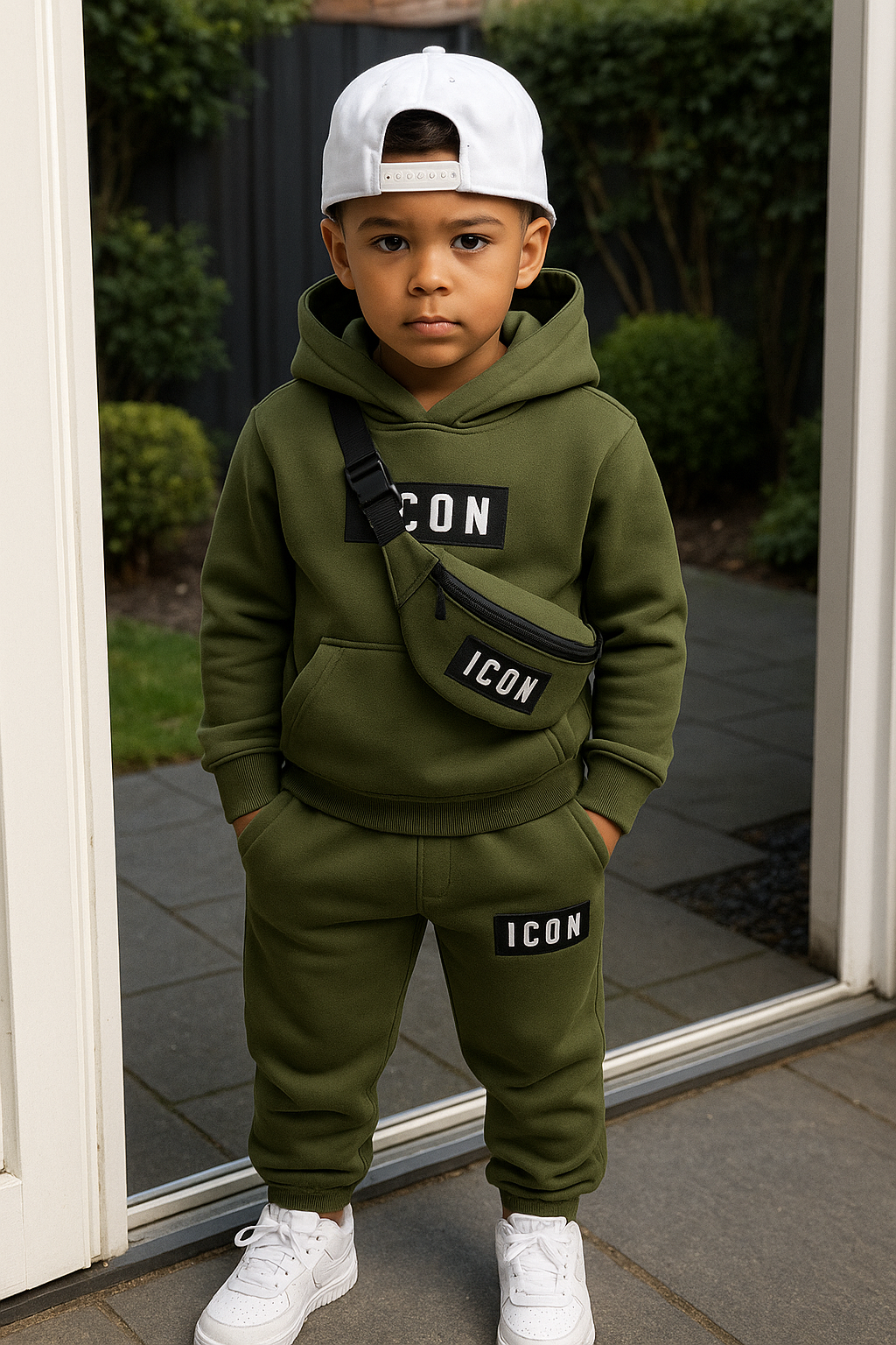 Icon Joggingset met tasje - Khaki