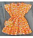 Mousseline jurk (Met Tasje) - Leopard Oranje/Geel