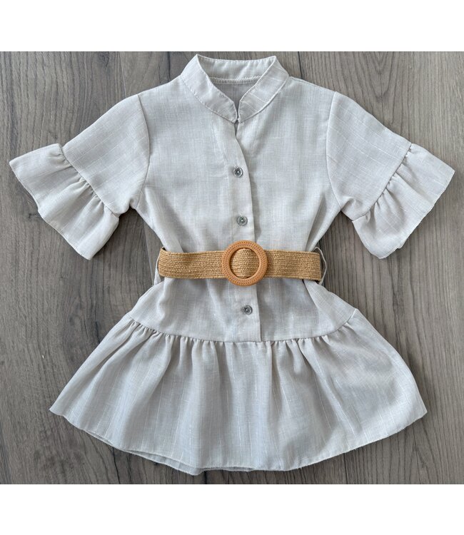 Belted dress - Beige