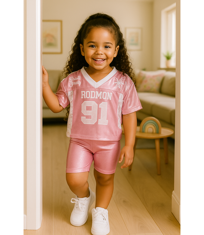 Shiny set met Kant - Roze
