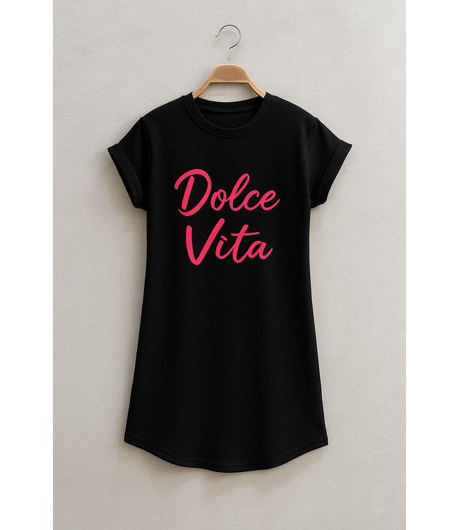 Dolce Vita T-Shirt Dress - Zwart