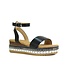Espadrilles met hoge zool - Zwart