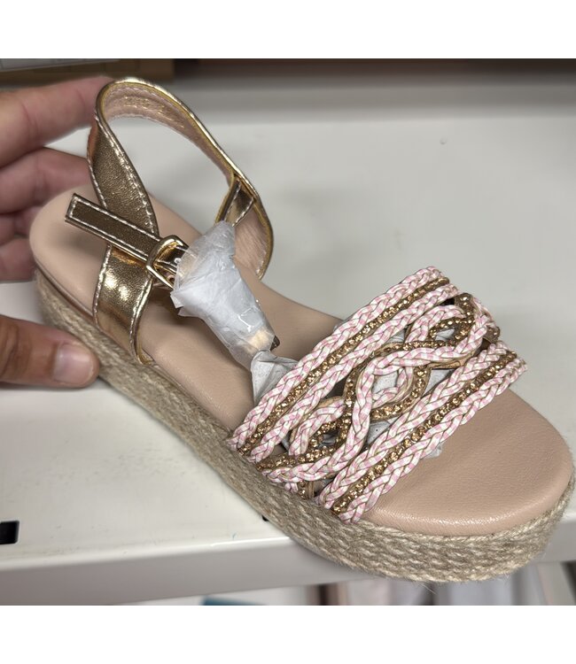 Espadrilles met hoge zool - Roze