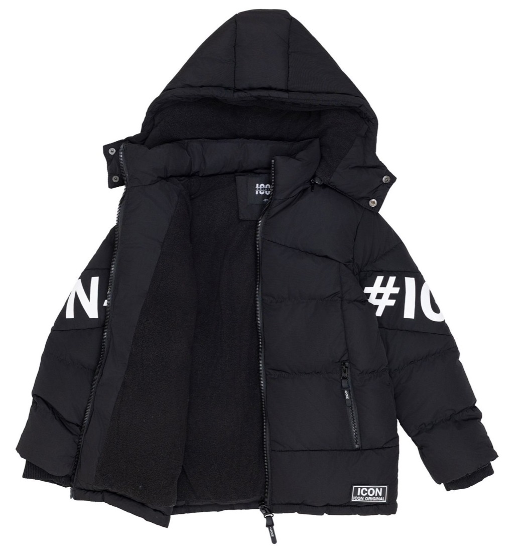 ICON Winterjas met fleecevoering – Zwart
