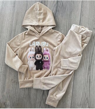 Labubu Velvet Set - Beige