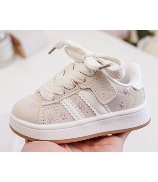 Stripe sneakers Flower Edition - Beige