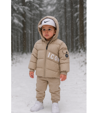 ICON Winterjas met fleecevoering – Beige