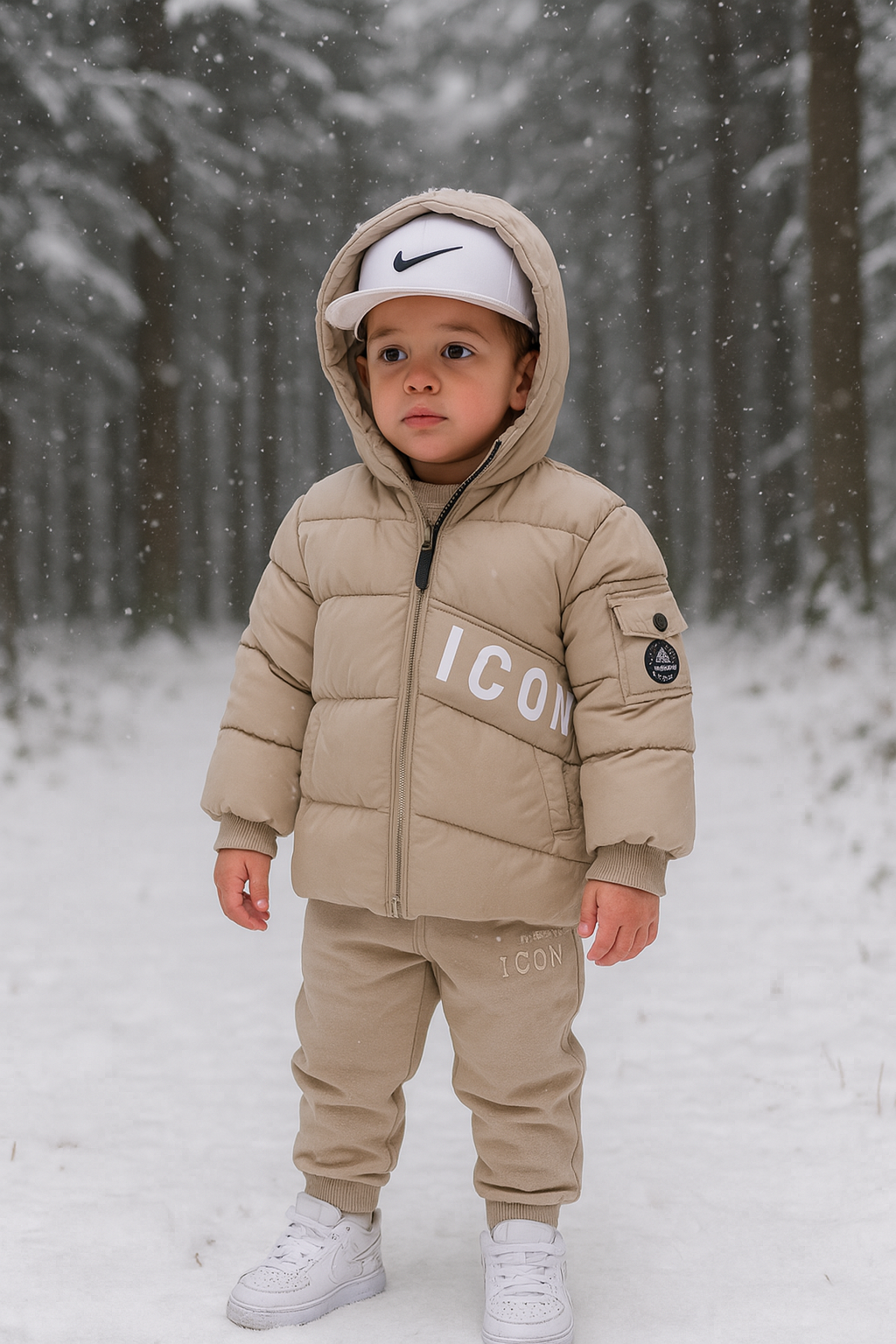 ICON Winterjas met fleecevoering – Beige