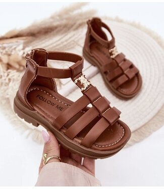 Hoge sandalen - Bruin