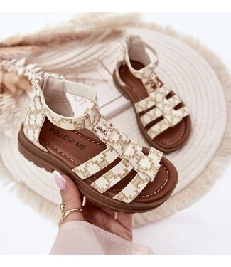 Hoge sandalen - Beige