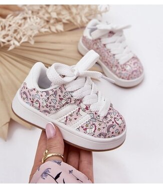 Unicorn Stripe Sneakers - Roze