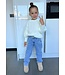 Denim jeans met hartjes