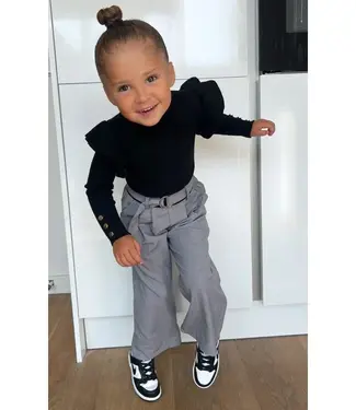 Pantalon met gespje - Grijs