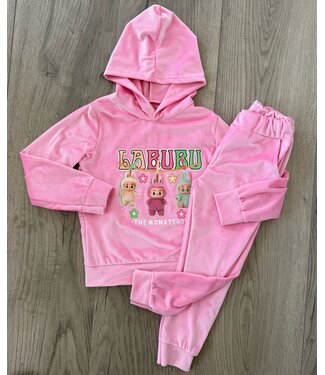 Draakjes en Boefjes Labubu Velvet Set - Roze
