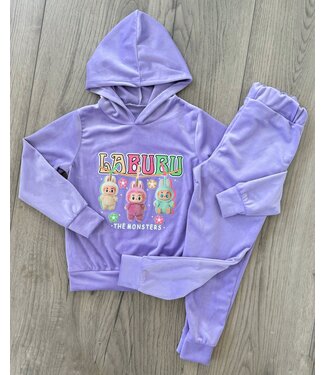 Draakjes en Boefjes Labubu Velvet Set - Lila