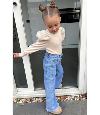 Denim Wide Leg Jeans - Sparkle