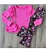 Draakjes en Boefjes Ruffle longsleeve met tasje - Barbie Roze