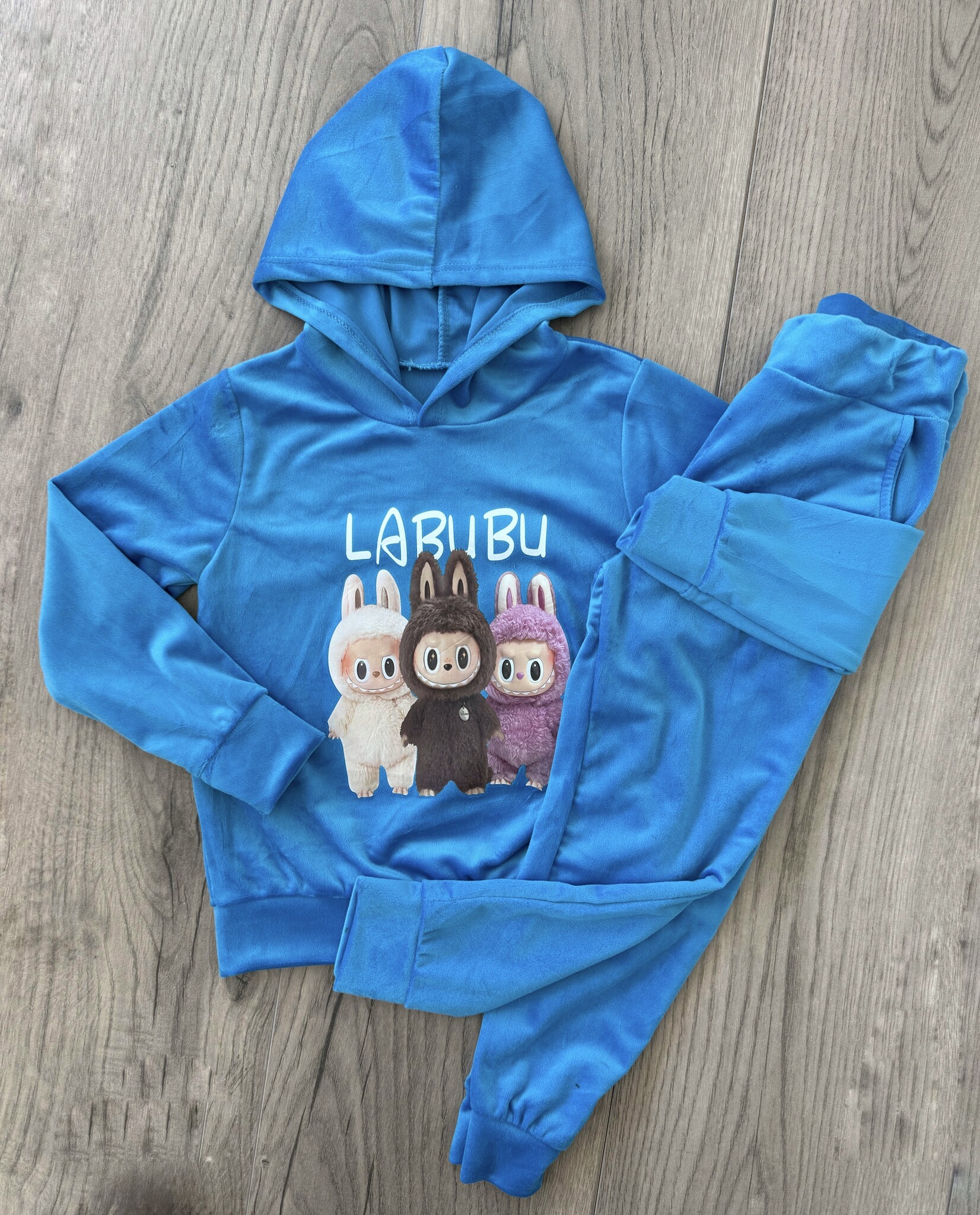 Labubu Velvet Set - Blauw