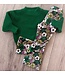 Draakjes en Boefjes Velvet flared broek met bloemenprint