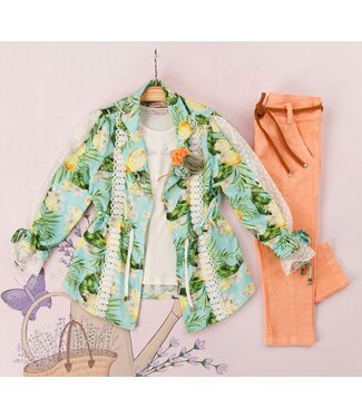 Lemon Jacket - T-Shirt & Pantalon & Riem - Zalm