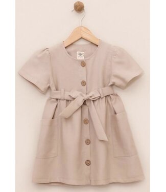 Button Dress - Beige