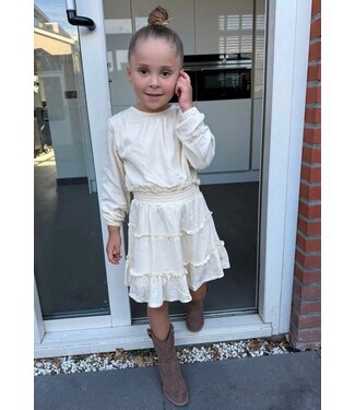 Koko Noko Ruffle Jurkje – Off White