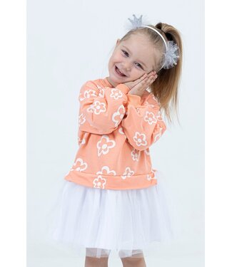 Big Flower Tule Dress