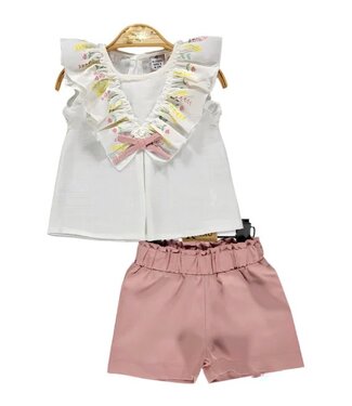 Cute Summer Flower Set - Wit/Roze
