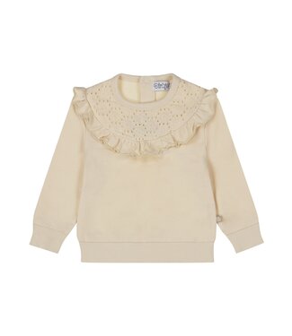 Dirkje  Sweater Met Grote Kraag - Off White