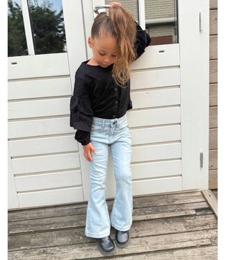 Dirkje  Denim flared jeans - Licht blauw