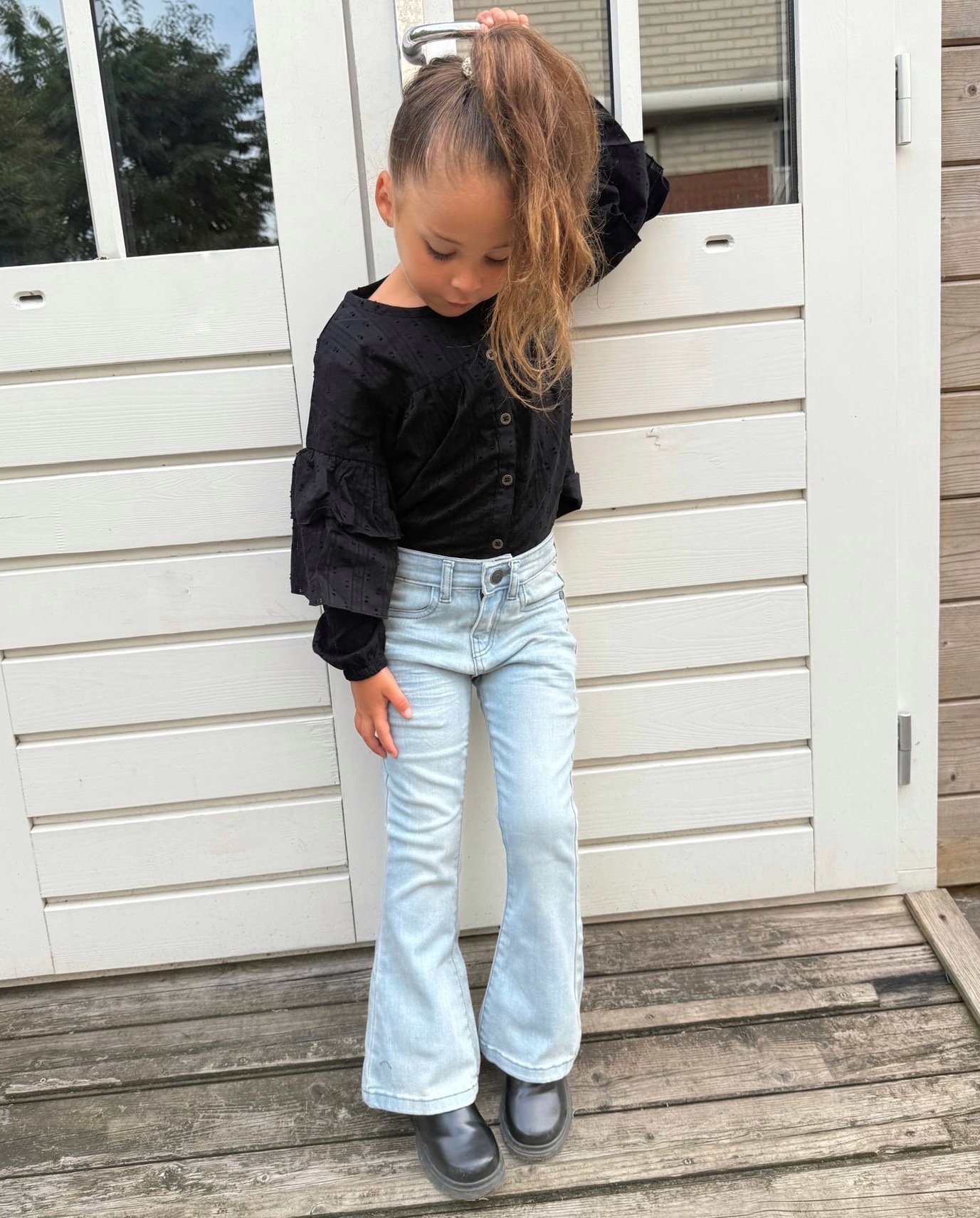 Denim flared jeans - Licht blauw