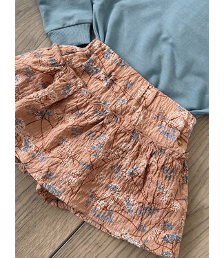 Koko Noko Broek Rokje - Beige met Bloemen en Ruffles