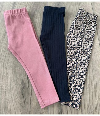 Dirkje  3-Pack Legging (Rib, Effen & Print)