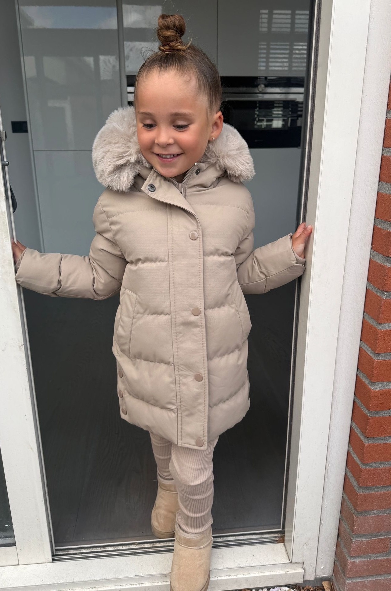 Warme Winterjas - Taupe