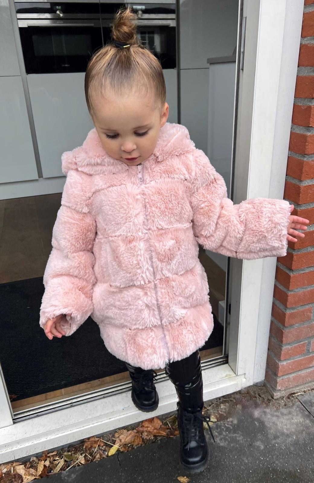 Fluffy jas - Roze