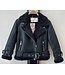 Leatherlook Teddy Jacket - Zwart/Zwart