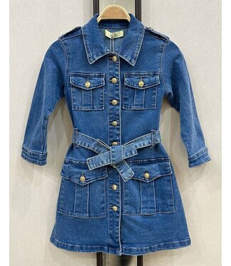 Denim dress (zonder riem) - Donker Blauw