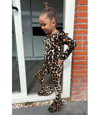 Draakjes en Boefjes Ruffle Longsleeve - Leopard