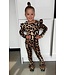 Draakjes en Boefjes Ruffle Flared Broek - Leopard