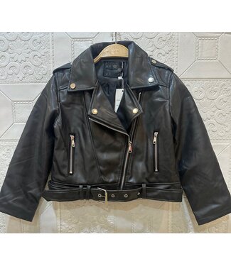 Leatherlook Jacket - Zwart