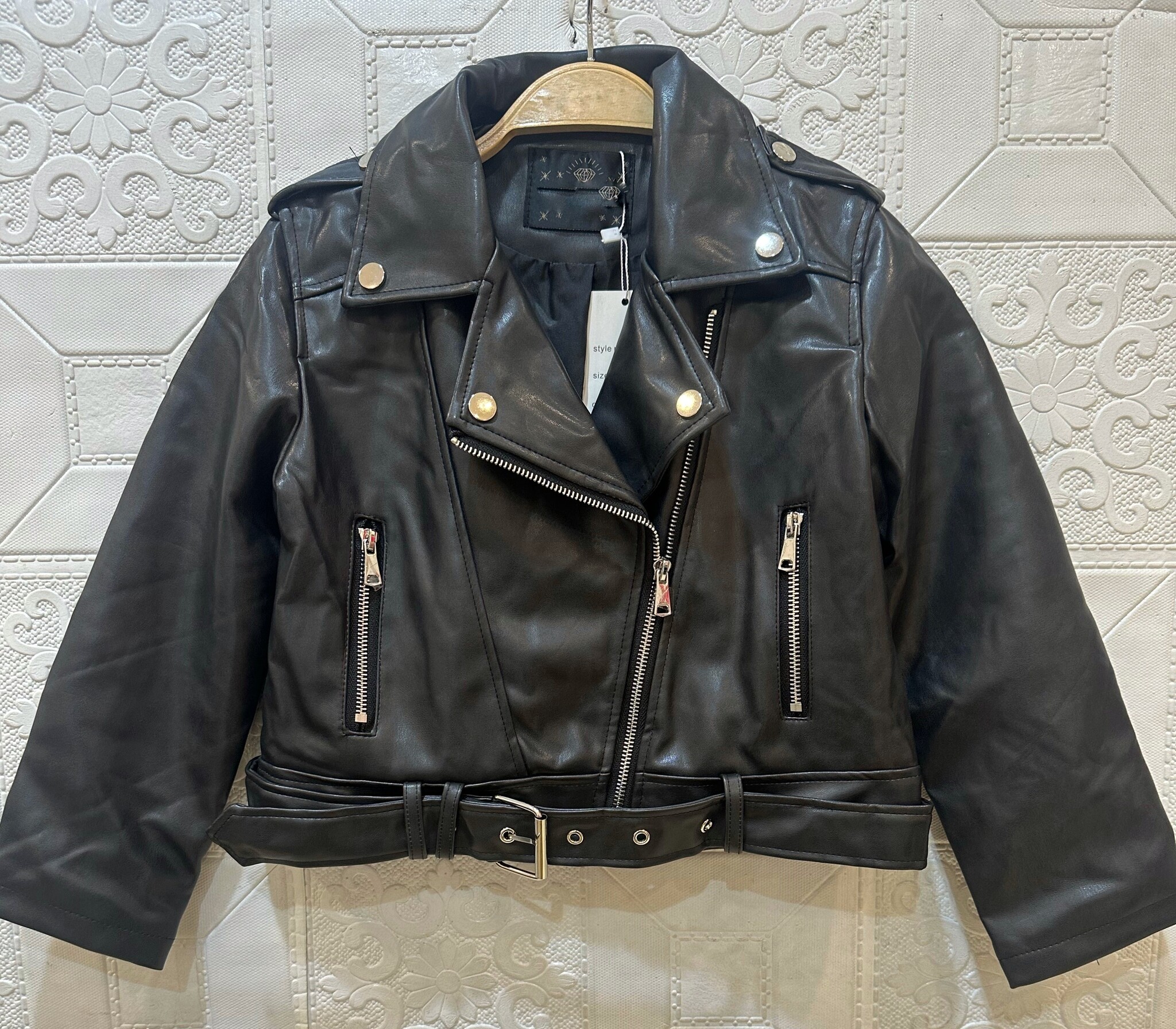 Leatherlook Jacket - Zwart