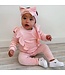 Draakjes en Boefjes Velvet ruffle set met haarband - Roze